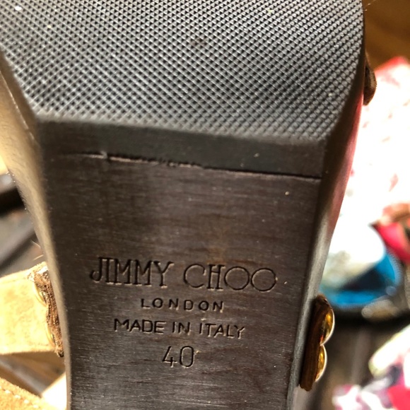 Jimmy Choo studded wooden platform sandals - Picture 6 of 6